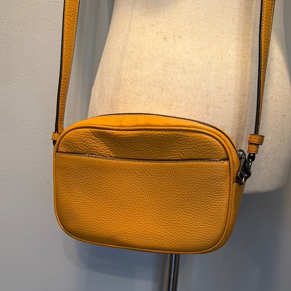 Coach Yellow and Red Crossbody Camera Bag with gunmetal accents EUC - Picture 6 of 17